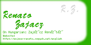 renato zajacz business card